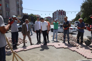 Başkan Çetin, Üstyapı Çalışmalarını İnceledi